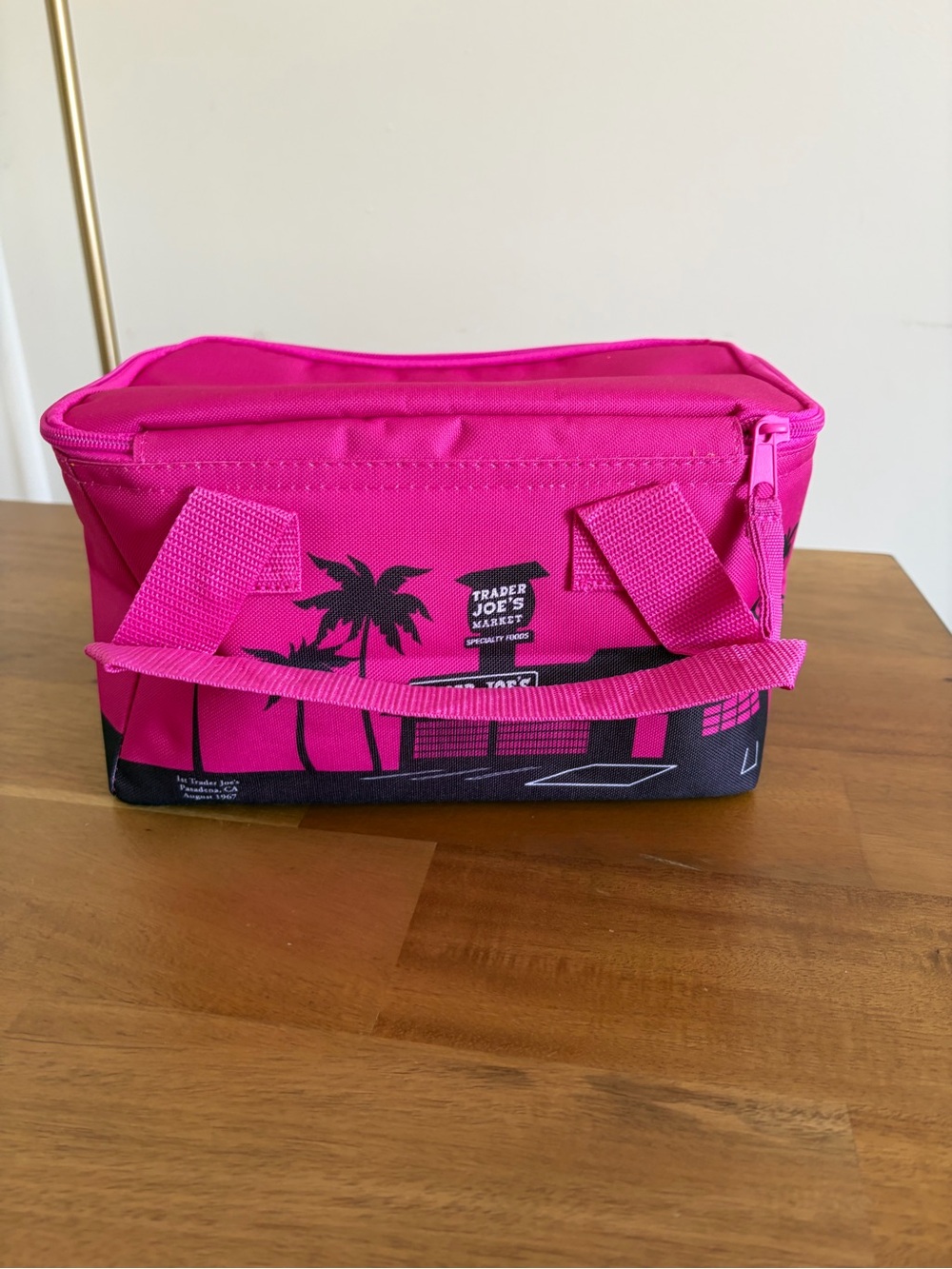 Trader Joe's Pink Mini Insulated Tote Bag - Picture 2 of 3